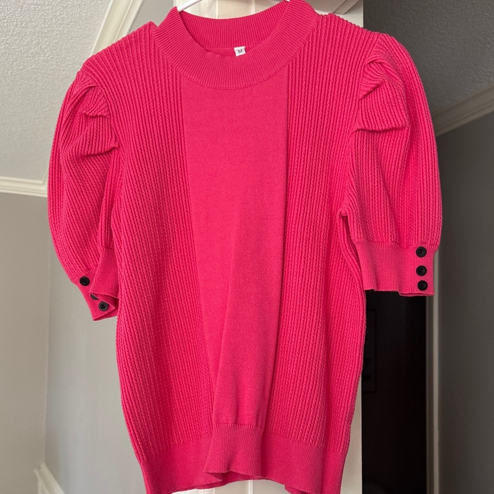 Amazon Women's Pink Crew Neck Sweater